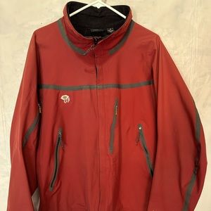 Mountain Hardwear Conduit Softshell Jacket Mens XL Red Full Zip Shell Fleece